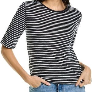 Navy and White Vince T shirt